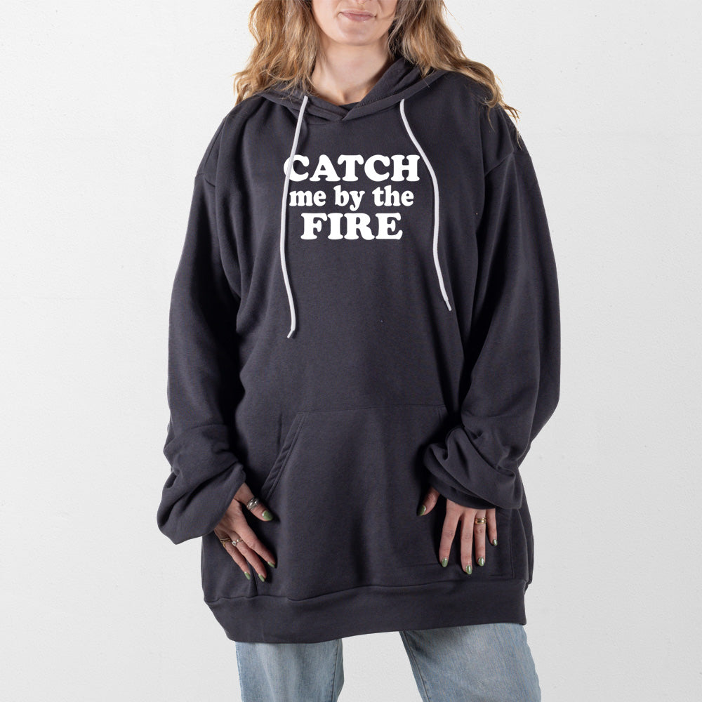 Dark Gray Catch Me By The Fire Giant Hoodie