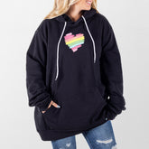 Black Inspirational Heart Giant Hoodie
