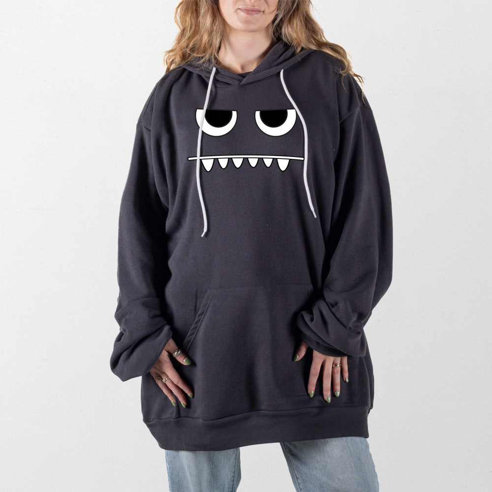 Dark Gray Eyes and Mouth Giant Hoodie