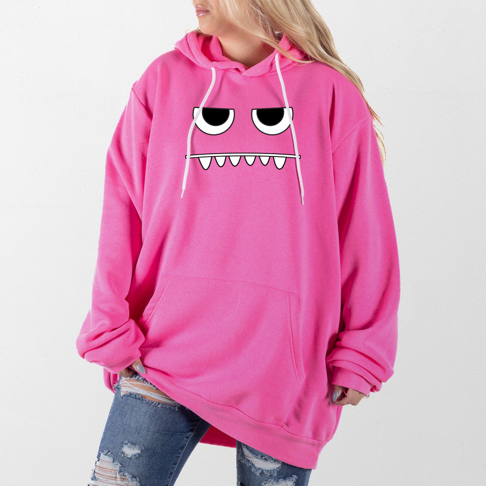 Hot Pink Eyes and Mouth Giant Hoodie