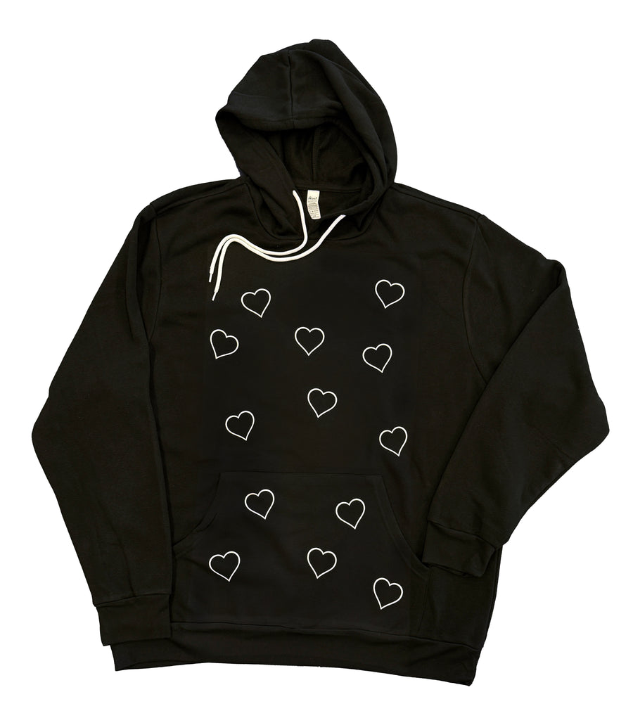 Love Scatter Giant Hoodie - Black