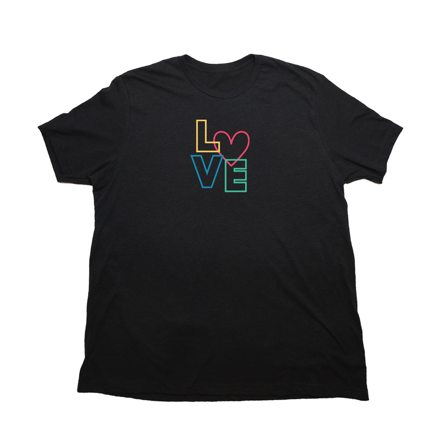 Heather Black Love Outline Giant Shirt