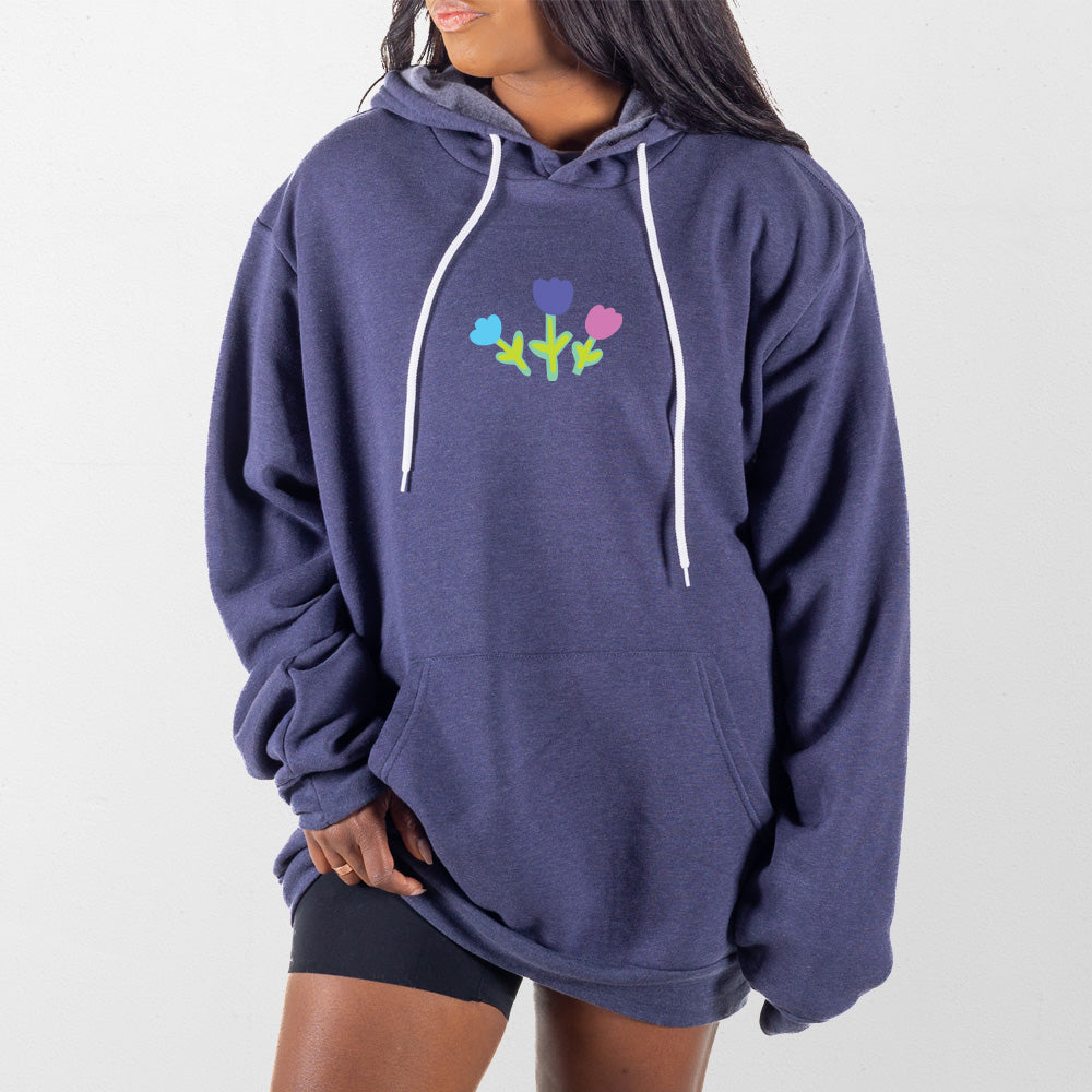 Heather Navy Tulip Giant Hoodie