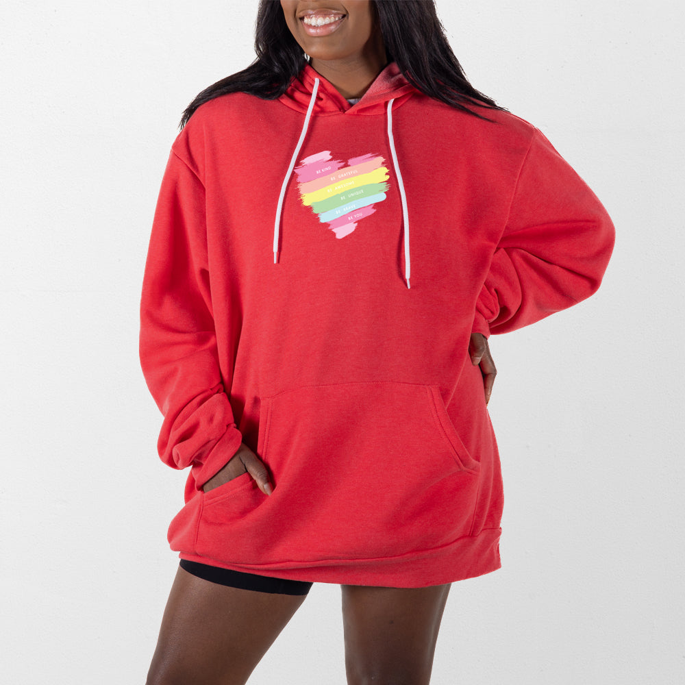 Heather Red Inspirational Heart Giant Hoodie