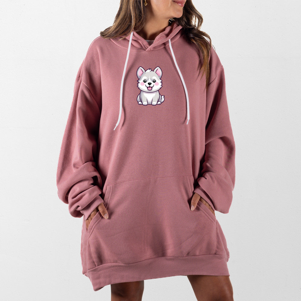 Mauve Husky Puppy Giant Hoodie