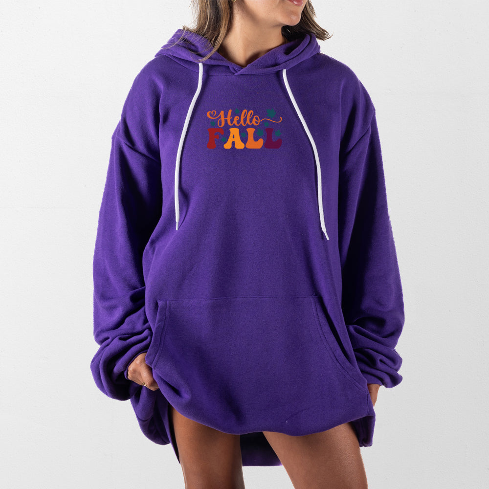 Purple Hello Fall Giant Hoodie