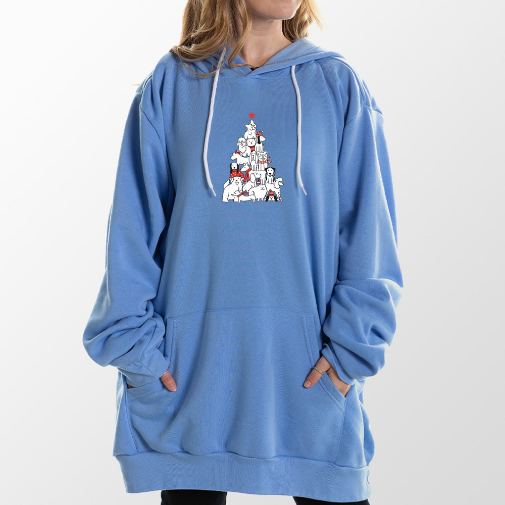 Dog Christmas Tree Giant Hoodie