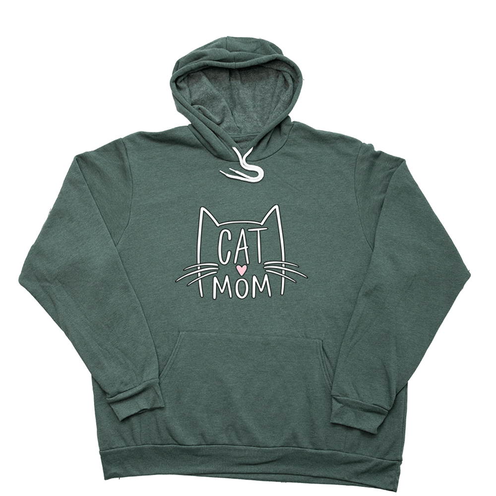 Cat Mom Giant Hoodie - Heather Forest - Giant Hoodies