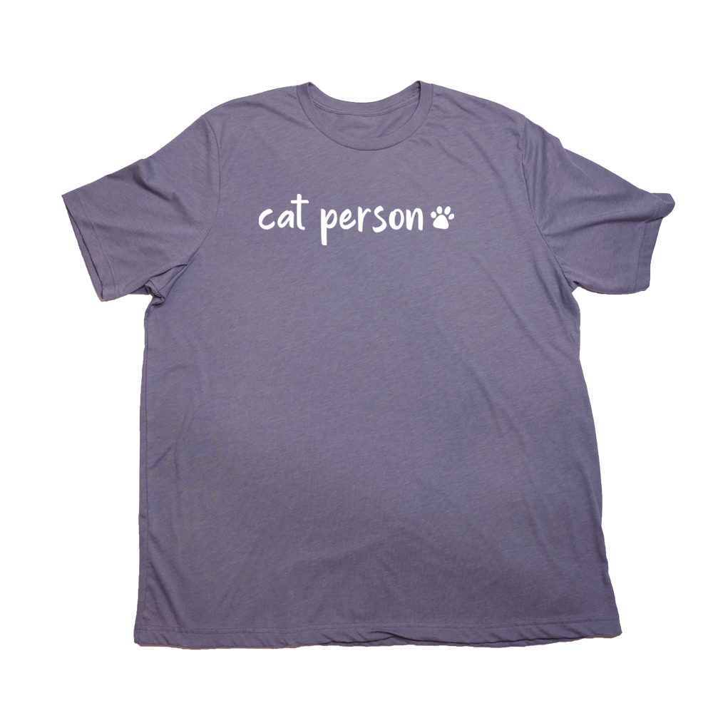 Cat Person Giant Shirt - Heather Purple - Giant Hoodies