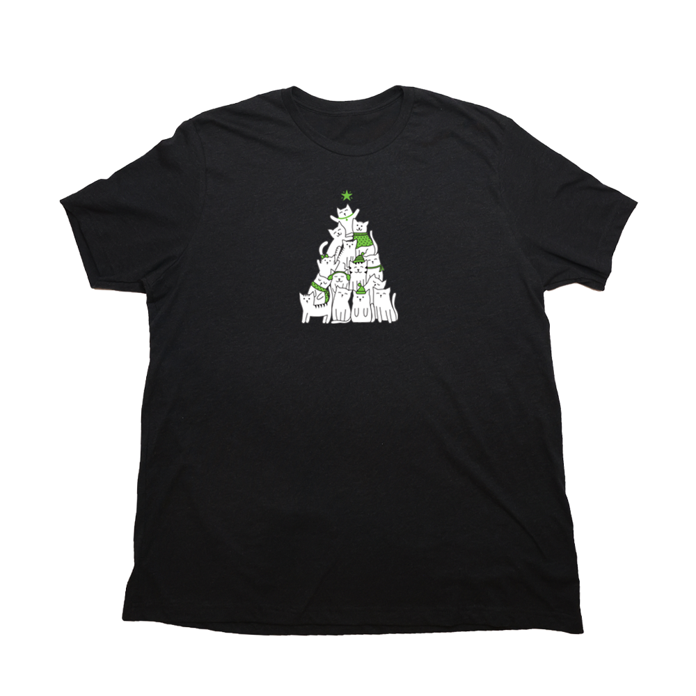 Heather Black Cat Christmas Tree Giant Shirt
