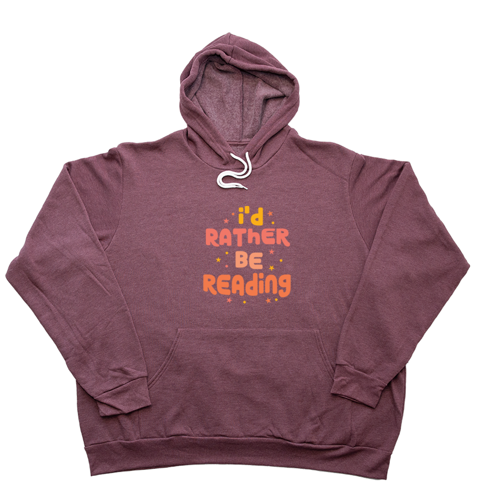 Heather Maroon Rather Be Reading Giant Hoodie