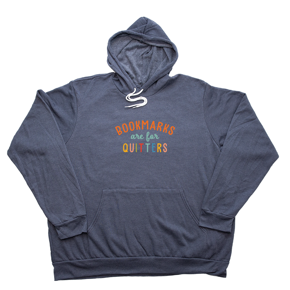 Heather Navy Bookmarks Are For Quitters Giant Hoodie