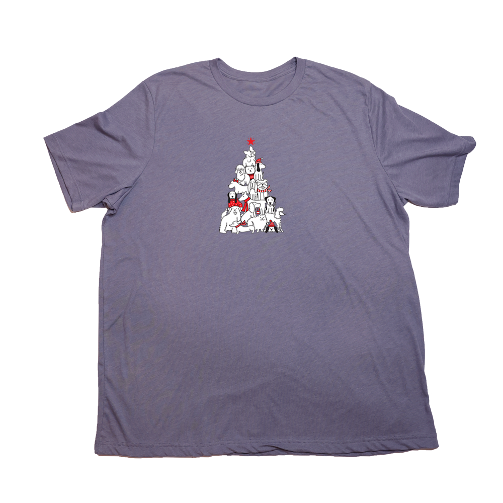 Heather Purple Dog Christmas Tree Giant Shirt
