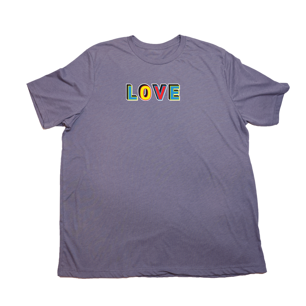 Heather Purple Multicolor Love Giant Shirt