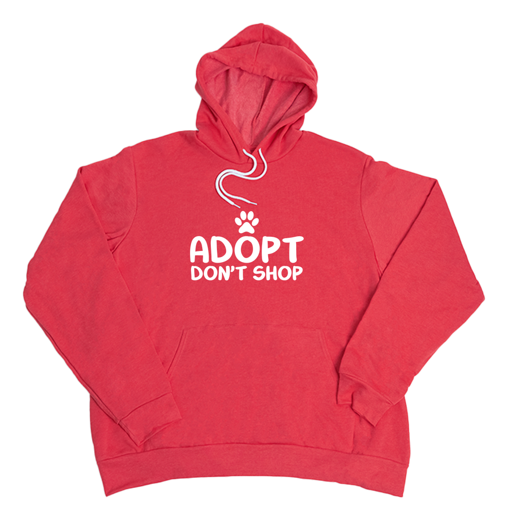 Heather Red Adopt Dont Shop Giant Hoodie