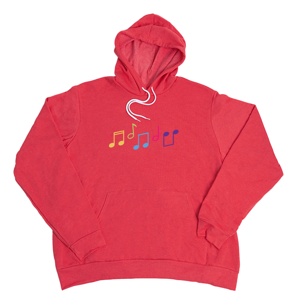 Heather Red Music Notes Giant Hoodie
