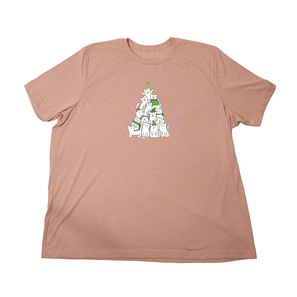 Heather Sunset Cat Christmas Tree Giant Shirt