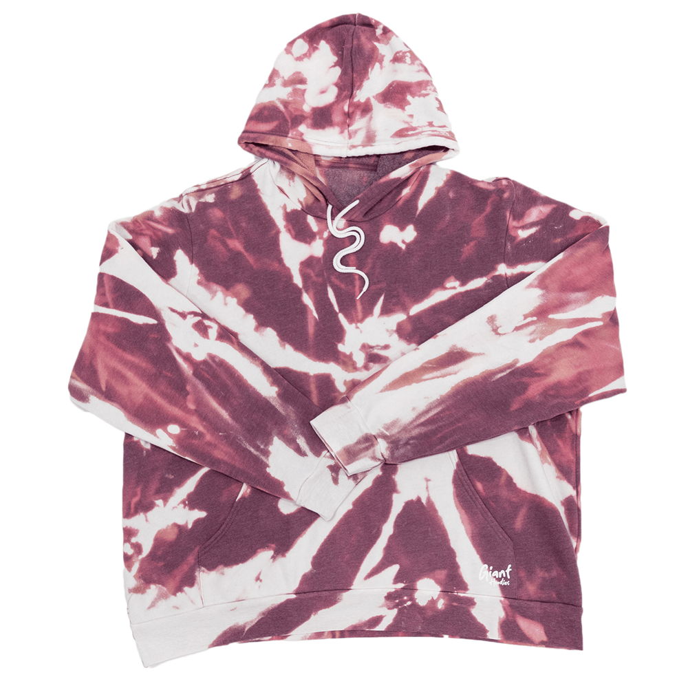 Maroon Bleach Giant Hoodie - Giant Hoodies