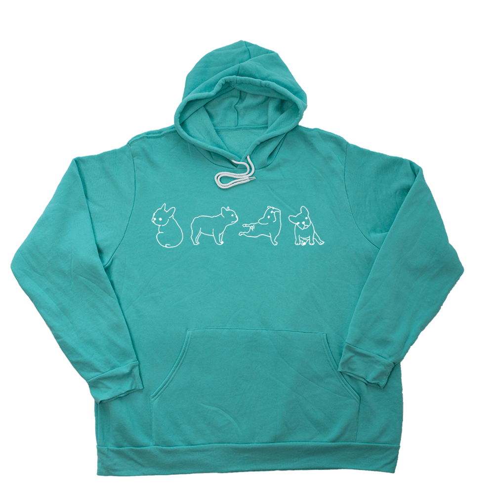 Teal Frenchie Giant Hoodie