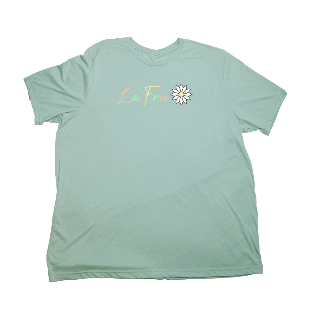 Pastel Green Live Free Giant Shirt