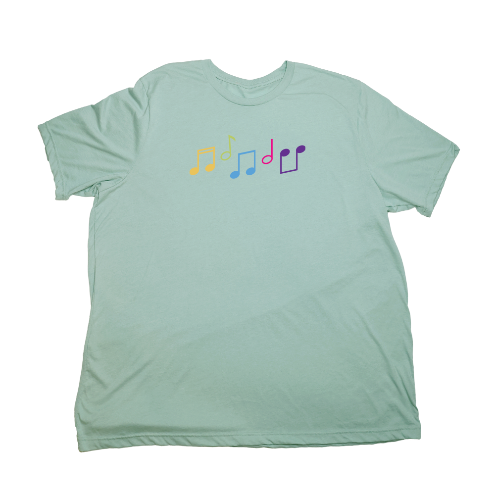 Pastel Green Music Notes Giant Shirt