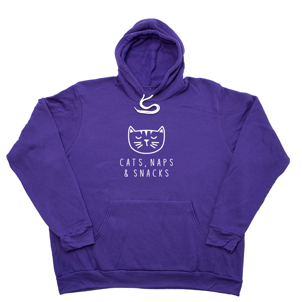 Purple Cats Naps And Snacks Giant Hoodie