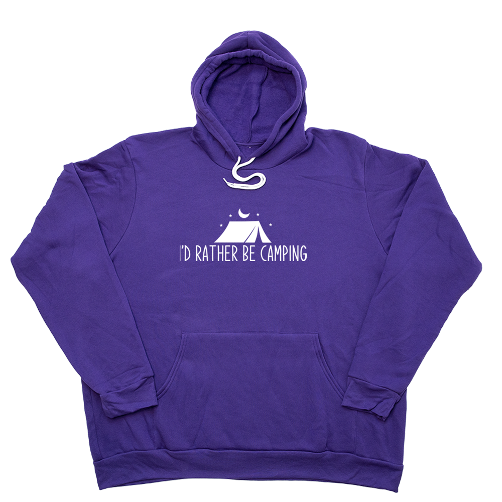Purple Id Rather Be Camping Giant Hoodie
