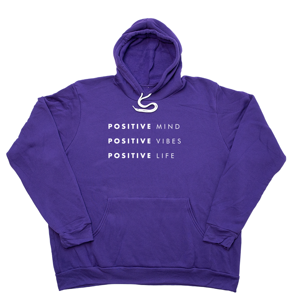 Purple Positive Mind Vibes Life Giant Hoodie