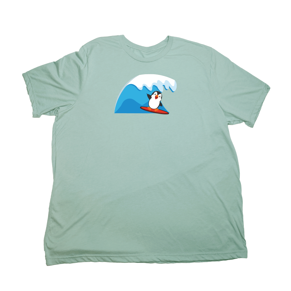 Surf Penguin Giant Shirt - Pastel Green - Giant Hoodies