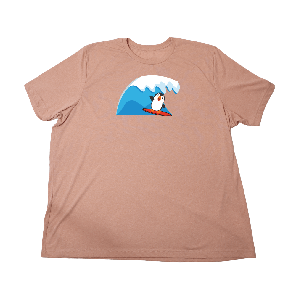 Surf Penguin Giant Shirt - Heather Sunset - Giant Hoodies