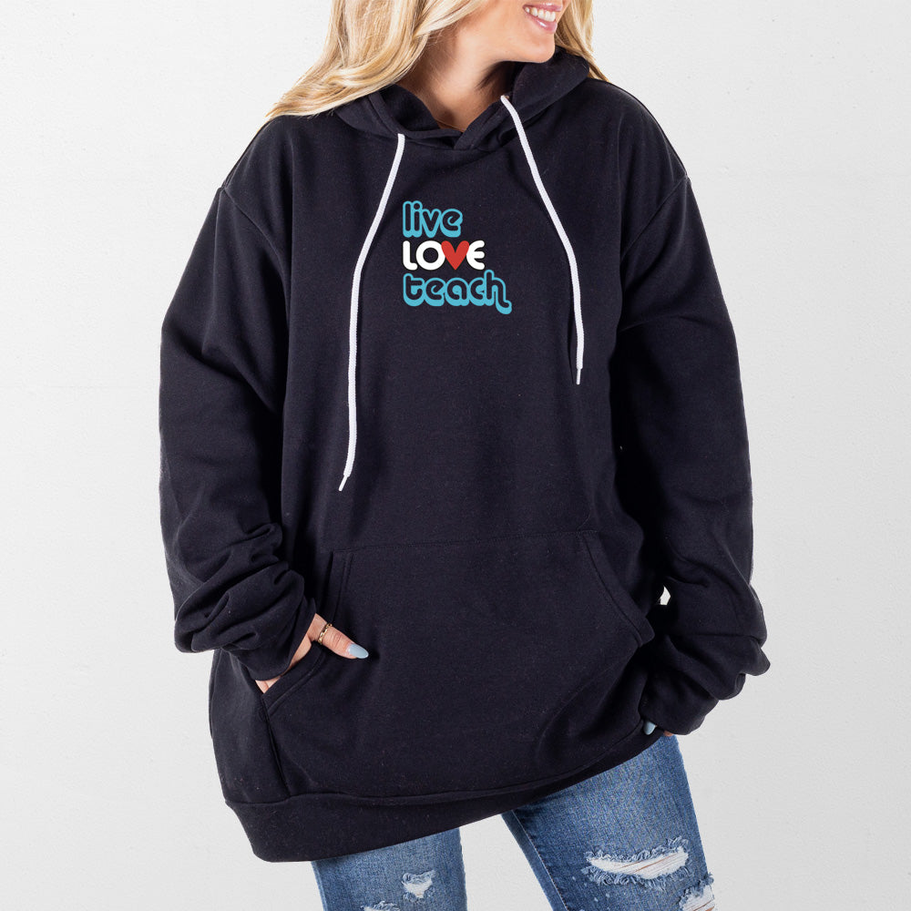 Black Live Love Teach Giant Hoodie