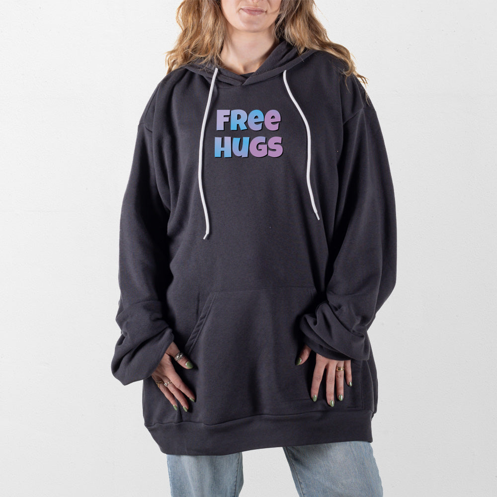 Dark Gray Free Hugs Giant Hoodie