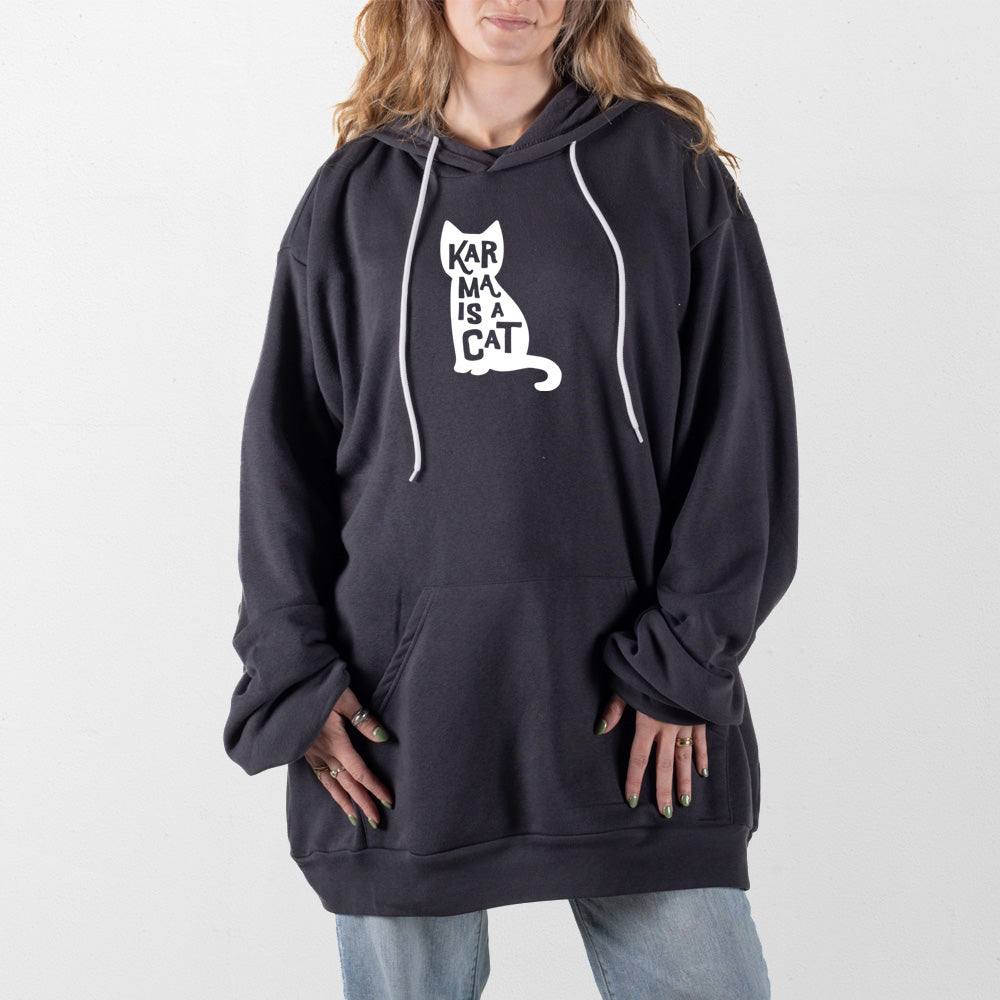 Dark Gray Karma is a Cat Giant Hoodie