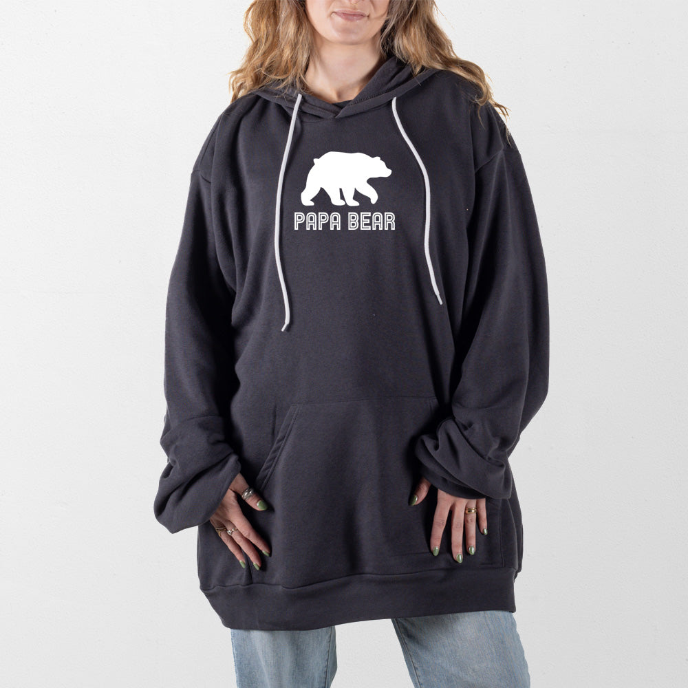 Dark Gray Papa Bear Giant Hoodie