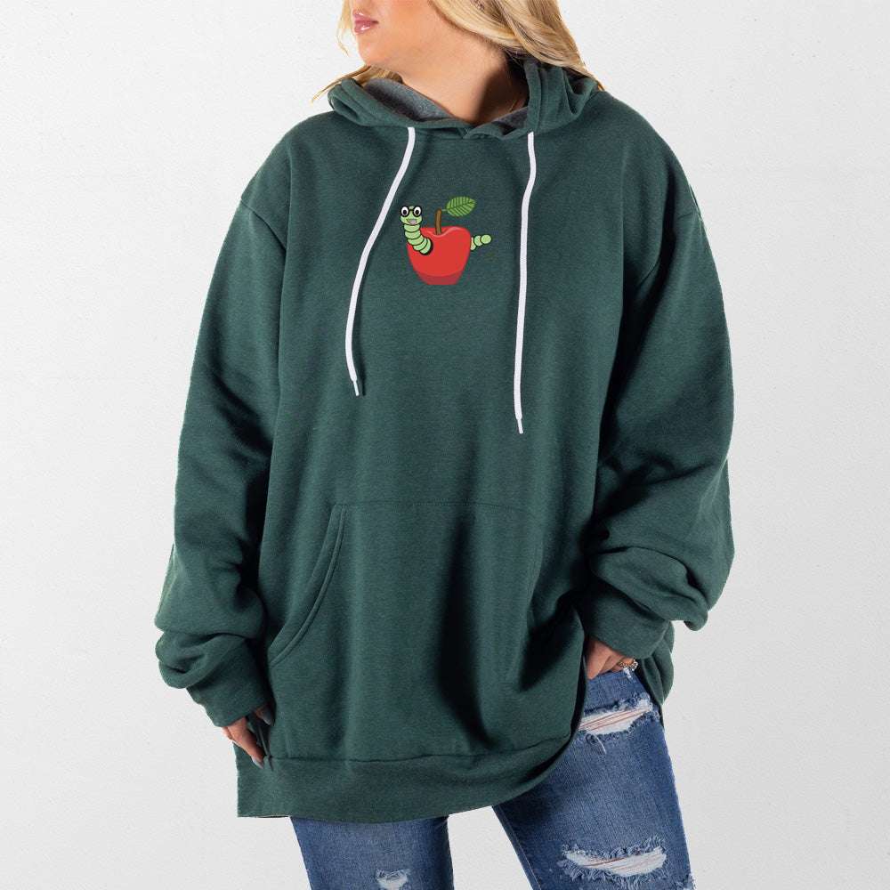 Heather Forest Apple Worm Giant Hoodie