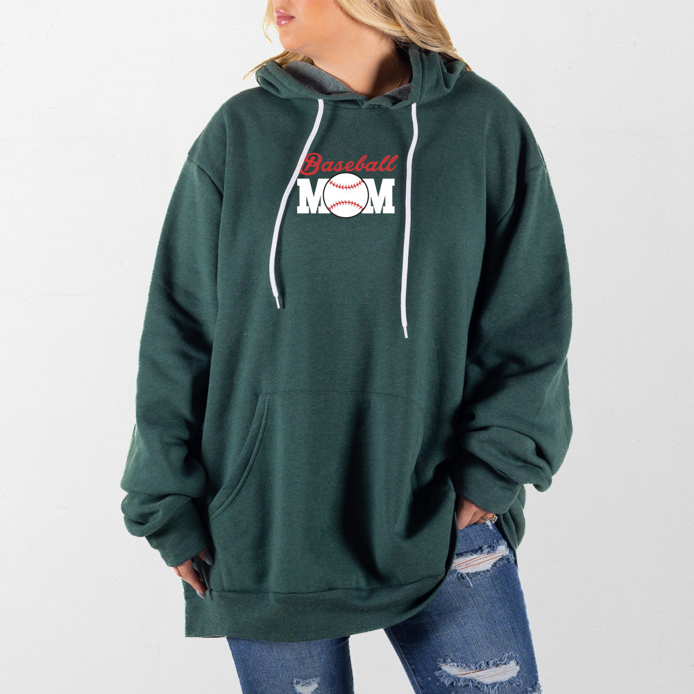 Heather Forest Baseball Mom Giant Hoodie