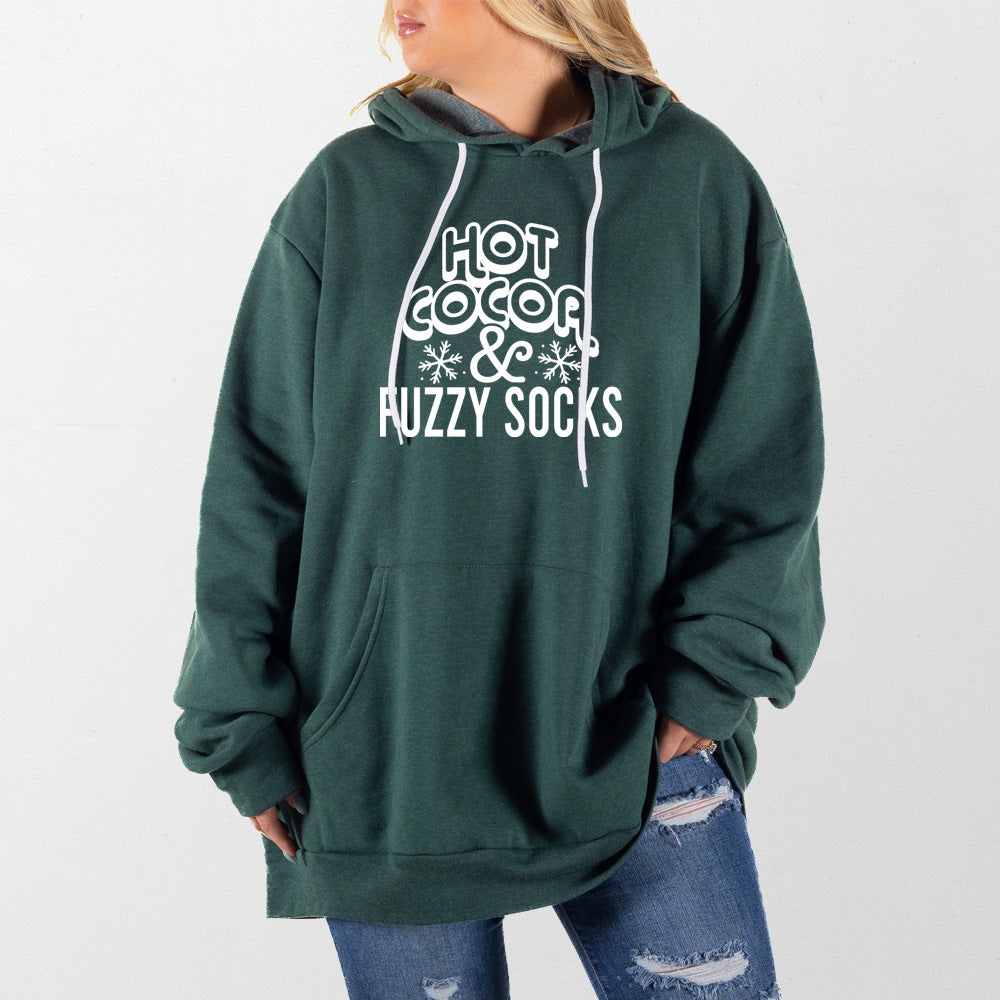 Heather Forest Hot Cocoa And Fuzzy Socks Giant Hoodie