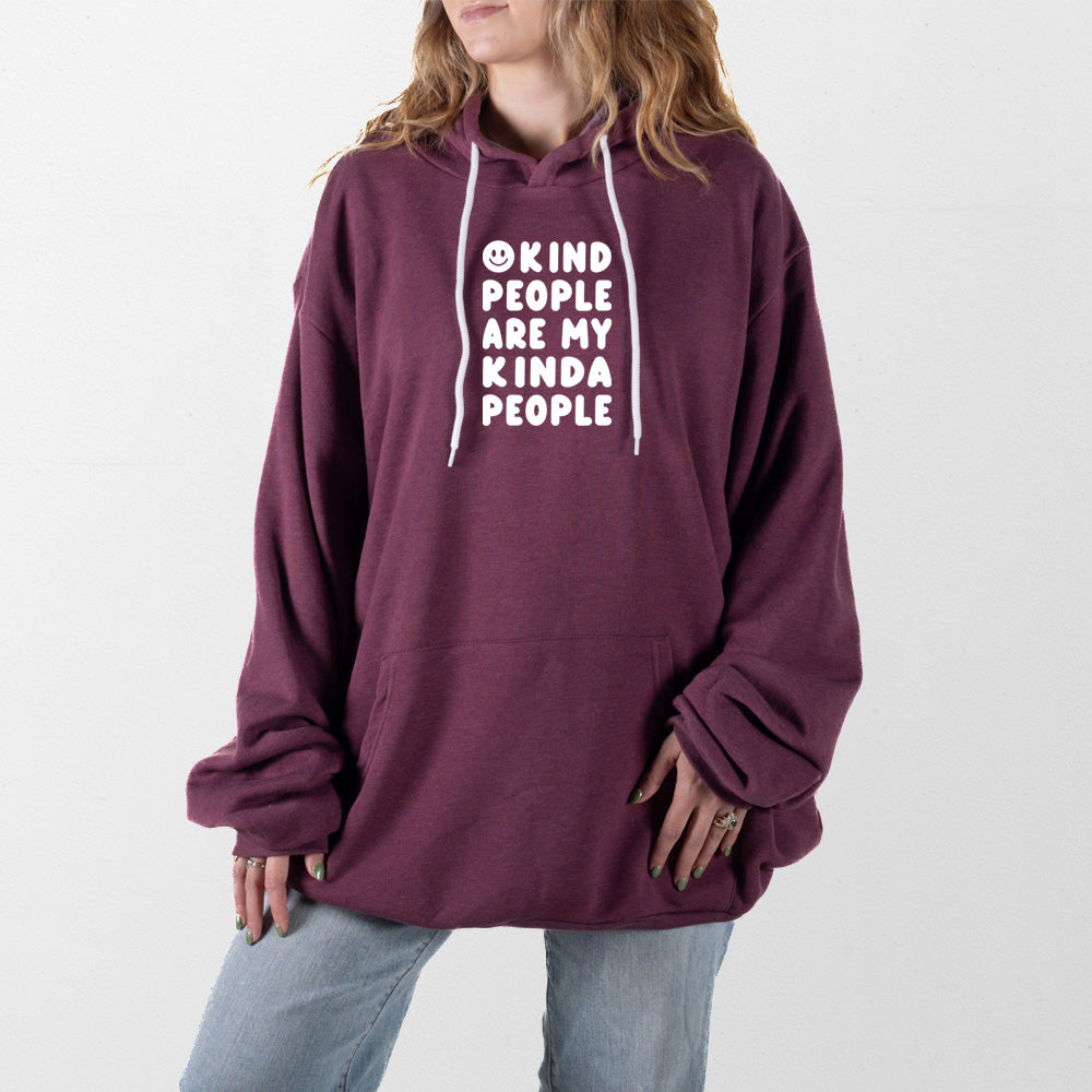 Heather Maroon Kind People Giant Hoodie