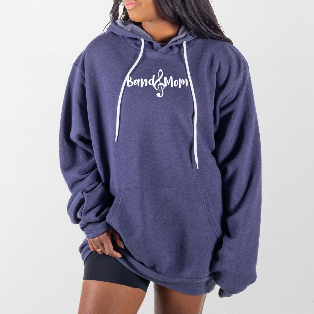 Heather Navy Band Mom Giant Hoodie