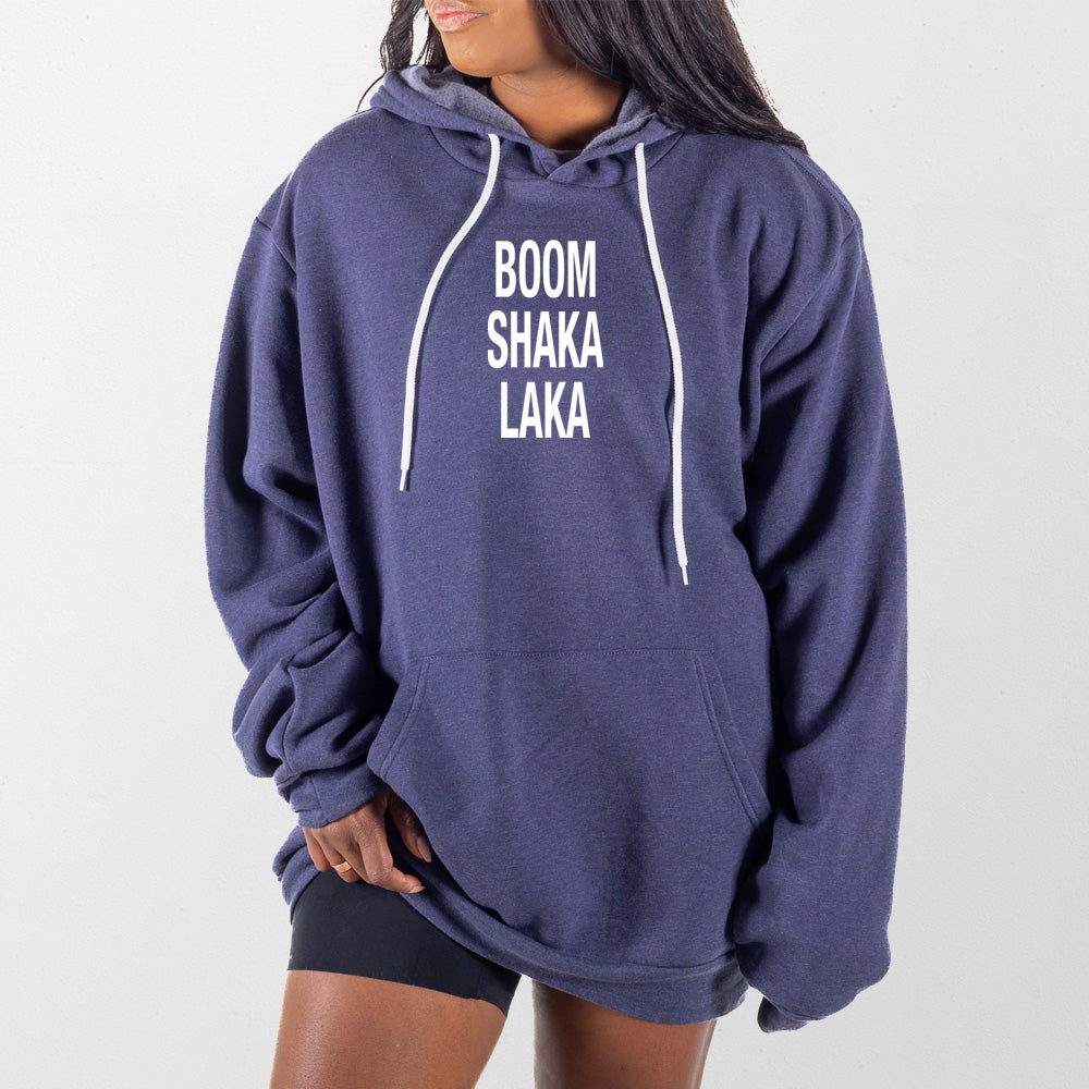 Heather Navy Boom Shaka Laka Giant Hoodie