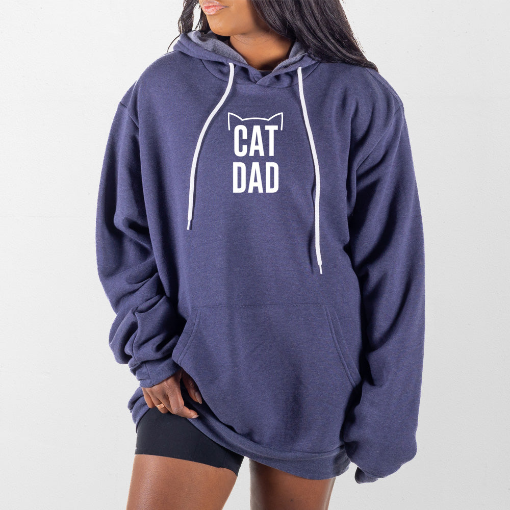 Heather Navy Cat Dad Giant Hoodie