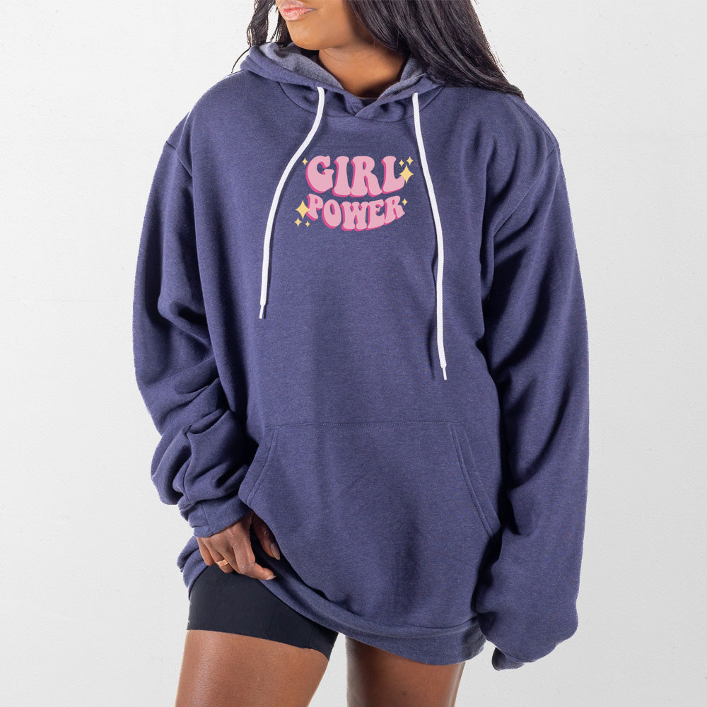 Heather Navy Girl Power Giant Hoodie