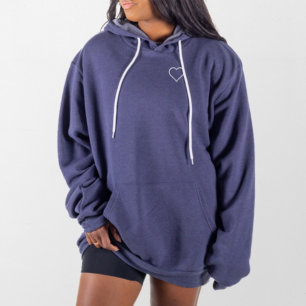 Heather Navy Heart Giant Hoodie