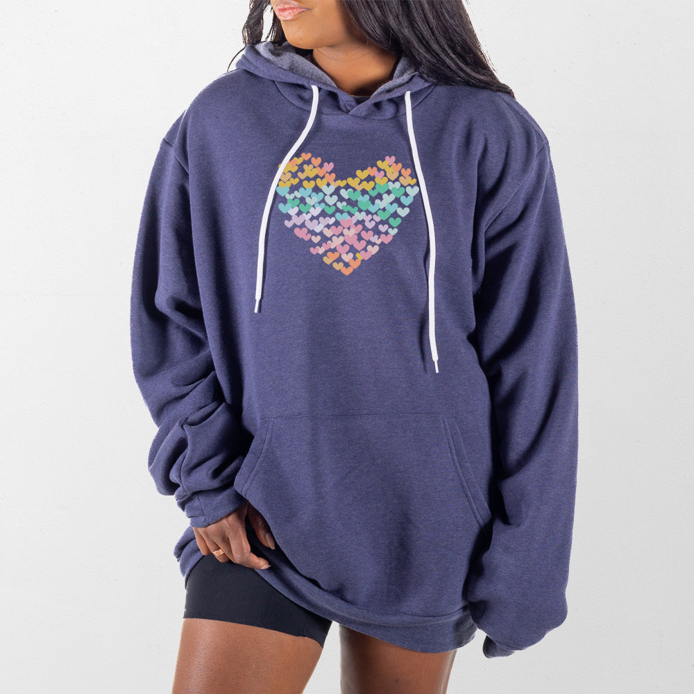 Heather Navy Heart of Hearts Giant Hoodie