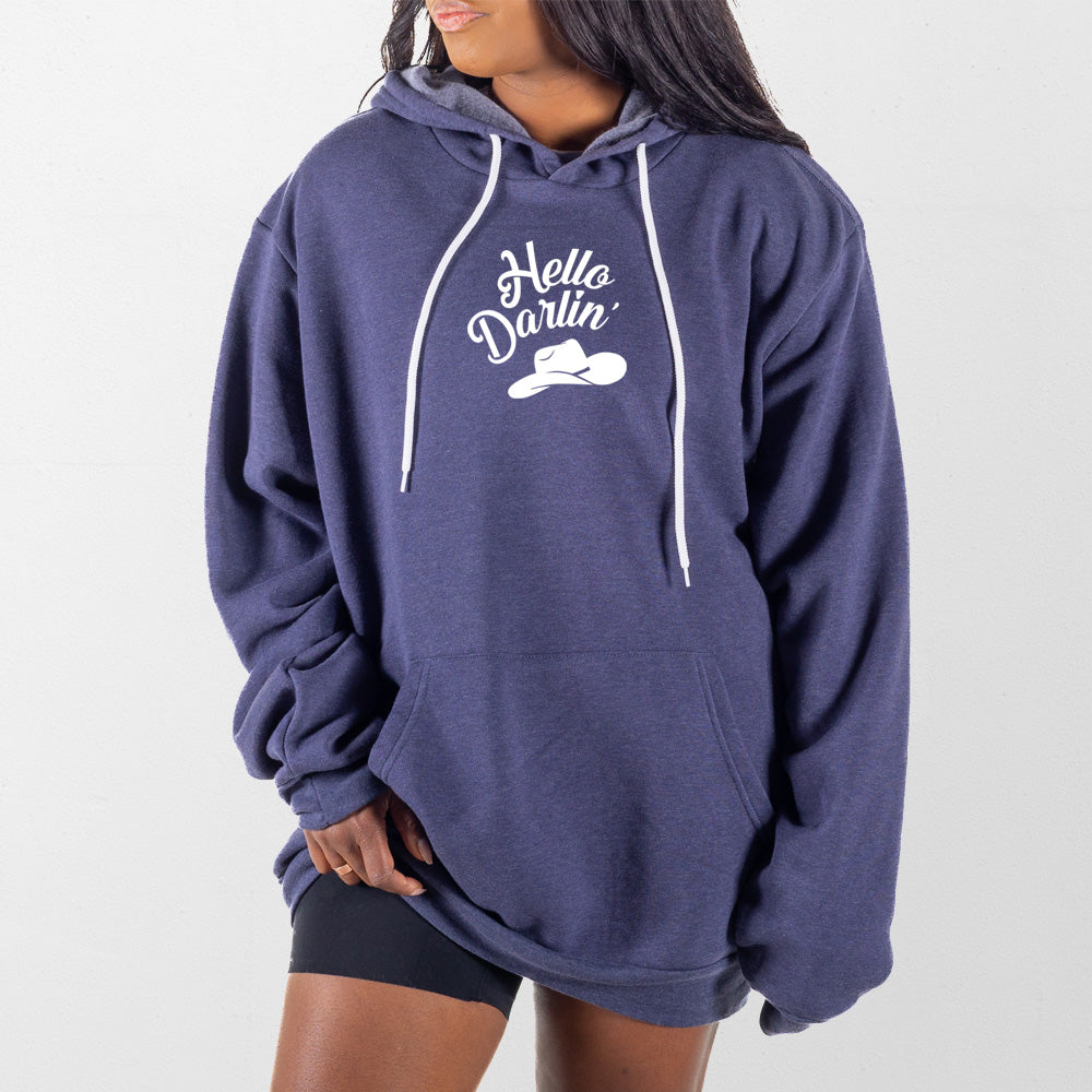 Heather Navy Hello Darlin Giant Hoodie