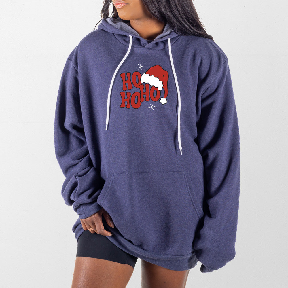 Heather Navy Hohoho Outline Giant Hoodie