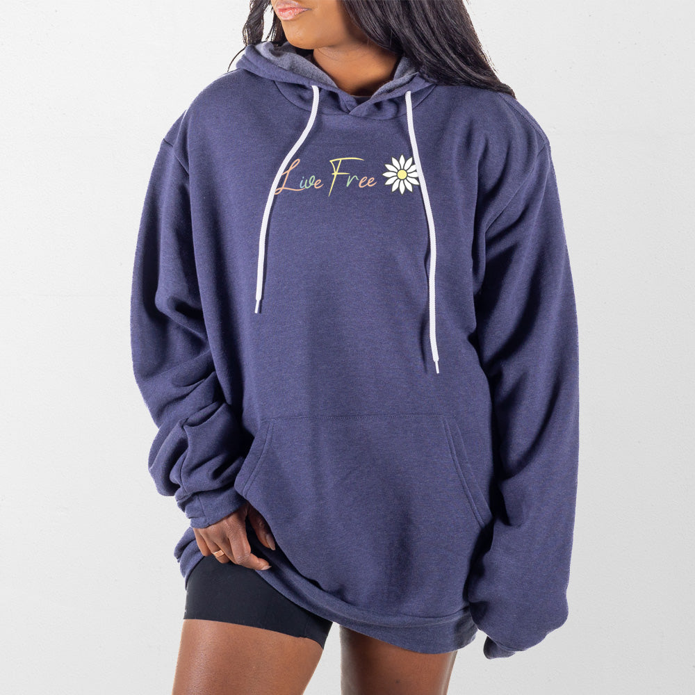 Heather Navy Live Free Giant Hoodie