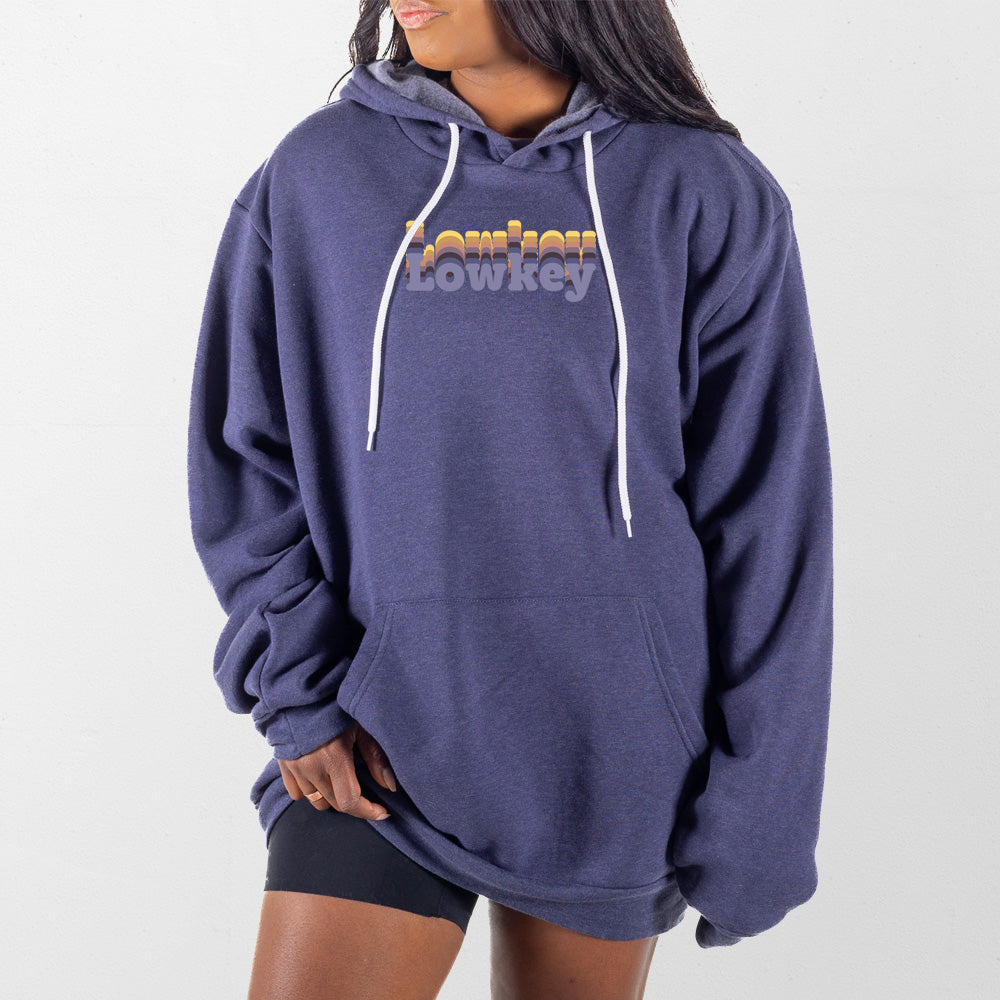 Heather Navy Lowkey Giant Hoodie