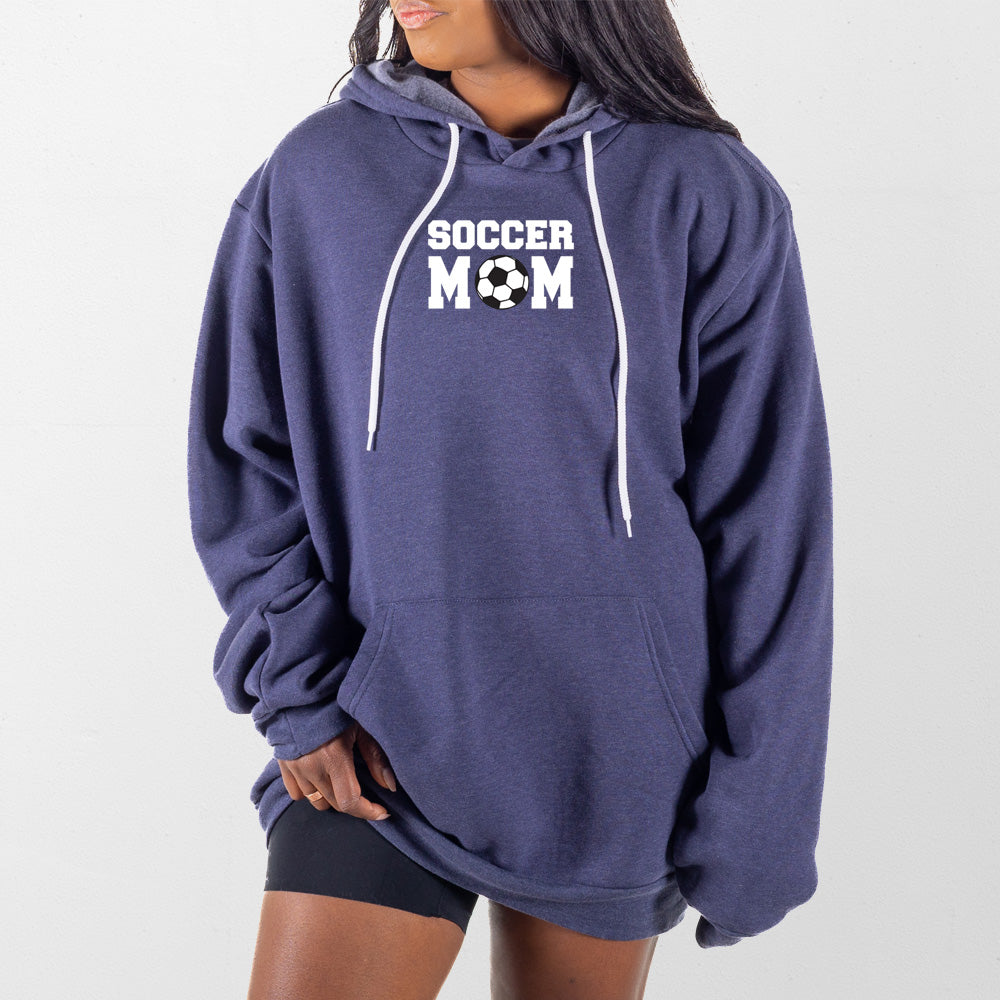 Heather Navy Soccer Mom Giant Hoodie