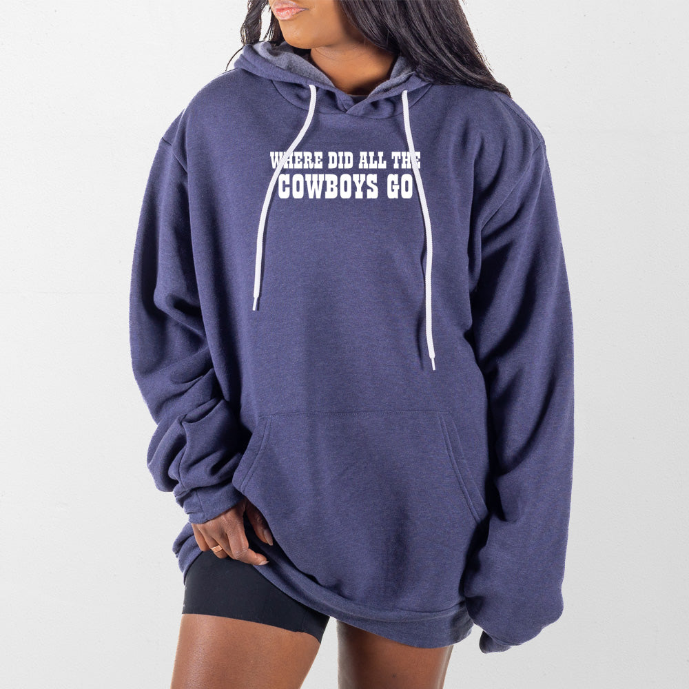 Heather Navy Where Did All The Cowboys Go Giant Hoodie